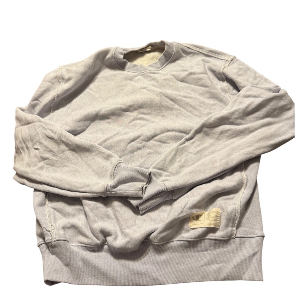 Champion Reverse Weave Natural State Crewneck Sweatshirt Blue Gray Medium‎